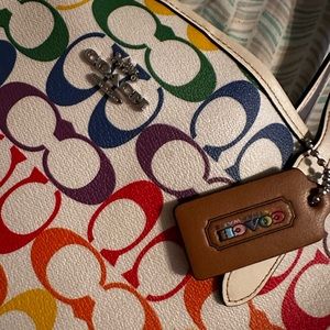 Rainbow Coach Tote